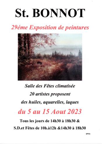 Affiche exposition de peintures