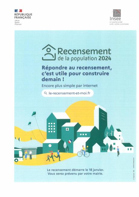 Affiche recensement 2024